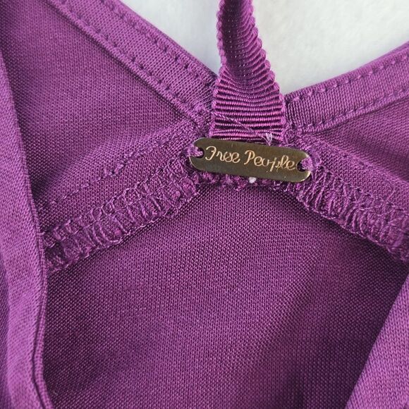 Free People Magenta Purple Wrap‎ Tie Top Small - Picture 5 of 10